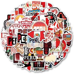 61Pcs Perus Stickers Pack, Cartoon Cute Vinyl Waterproof Decals for Water Bottle,Laptop,Phone,Skateboard,Scrapbooking,Bumper Gifts for Kids Teens Adults Fans for Party Supply
