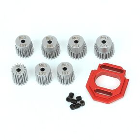 Rcawd 40crmo Pinion Gear 16t 17t 18t 19t 20t 21t 22t ، 50 ٪ ترقية القوة ، معدات المحرك لـ Losi Nascar & Arrma Typhon Granite Mojave Grom