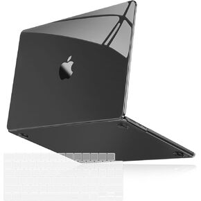 MOSISO Compatible with MacBook Air 15 inch Case 2025 2024 2023 Release M4 A3241 M3 A3114 M2 A2941 Touch ID, Surpass Natural Beauty Protective Plastic Hard Shell Case&Keyboard Cover, Crystal Midnight