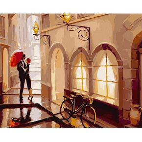 yiyue paint by number for bealder beginner ، diy gift canvas leaft kits for boys girls ، lover il laim it kit ، diy acryl paint carfts for gift home wall 16x20inch ، no.1