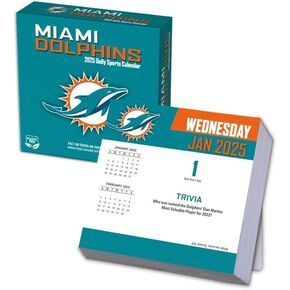 TURNER SPORTS Miami Dolphins 2025 Box Calendar (25998053046)