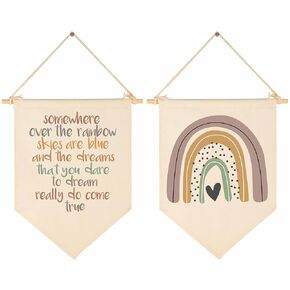 Born to be Wild,Nursery Decor,Kids Bedroom,Jungle Theme,Boys,Girls,Toddler Bedroom Wall Decor,Playroom Décor-Canvas Hanging Pennant Banner Wall Sign Decor Gift for Baby Boys Girls Kids-Set of 2