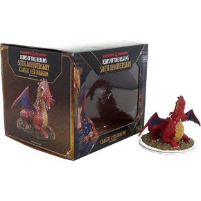 أيقونات Wizkids D&D للعوالم: الذكرى الخمسين - كلاسيكية Red Dragon Miniature