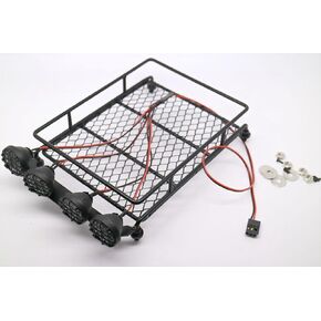 RC 1:10 سقف أمتعة رف LED LED BAR RANGLER TAMIYA CC01 SCX10 AXIAL 513B