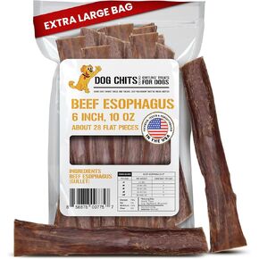 Dog Chits Lamb Esophagus for Dogs - Dog and Puppy Chews | 6 Inch 15 Pack | Amazing for Joints | Promotes Dental Health | Large and Small Breeds | Single Ingredient | Lots of Natural Glucosamine