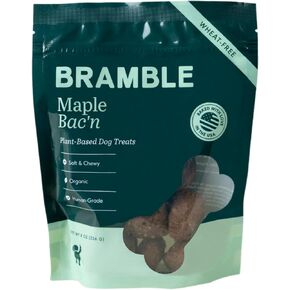 Bramble Organic Dog يعالج. كل يوم من البطاطا الحلوة والزبدة الفول السوداني الكلب الكلب البشري ، مصنوعة من المكونات الحقيقية ، ملفات تعريف الارتباط الكلب الناعمة والمضغ. قائم على النبات الخالي من القمح. 8 أوقية