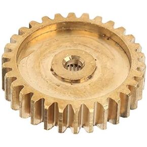 Eujgoov Brass Spur Gear, 4305-0025-0030 30 Tooth Servo Gear for Servo 25 Tooth Spline 0.8 Mod Excellent Ductility Spur Gear for 90 Gear Hub Gear