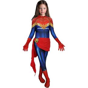 Girl's Superhero Cosplay Costume Halloween Spandex Jumpsuit Costume 3D Style Cosplay Suit