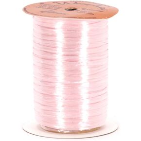 Berwick Wraphia Pearlized Rayon Craft Ribbon, 100-Yard Spool, Pink, 7MM