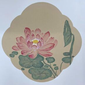 Hmayart KZ188 Pre-Mounted Chinese Sized Shikishi for Fine Brushwork Gongbi Painting 10 Sheets (Square 33 cm, 13") (3)
