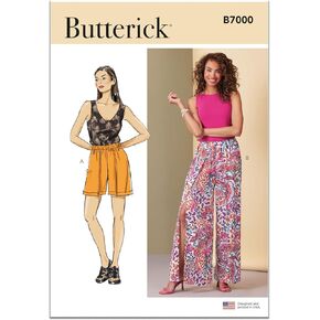Butterick B7000y5 من السهل خياطة سراويل القصيرة والخياطة السراويل ، رمز التصميم B7000 ، أحجام 18-20-22-24-26