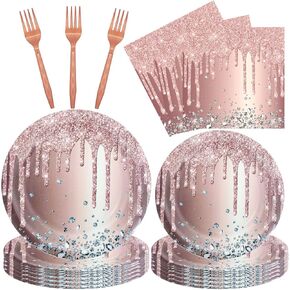 96 PCS Galaxy Party Party Plates and Fedicled CHESS تشمل Star Night Paper Plate Forks Black Forks ، Factiped Outer Pace Offrid