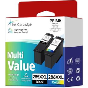 1500 Pages 285XXL 286XXL Ink Cartridge Replacement for Canon 285 286 285XL 286XL Compatible for Pixma TR7820, TS7722 TS7720 Inkjet Printer, Print, Scan, Copy