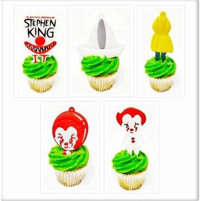 IT Horror Clown Birthday Cupcake Cake Topper (Unique Design)