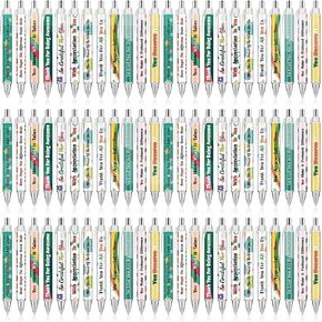 Jutom 72 Pcs Bible Verse Ballpoint Pens Christian Flower Pens Inspirational Quotes Pens Retractable Black Ink Pens for Women Men Colleague Coworker Writing Gifts