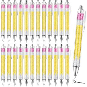 Denylo pro 24 Pcs Teacher's Day Glitter Ballpoint Pens Teachers Appreciation Gifts Best Teaching Gift for Back to School Teacher Office Supply