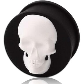 2 plugs ears 2 gauges 2g plugs tunnels silicone earrings men stone glass steel single double flare 2g 6mm