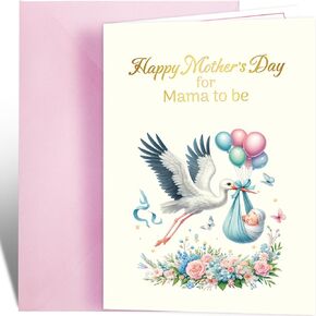 Ceiba Tree Happy Mothers Day Card لأم أن تكون الأم الحمل تتوقع أول هدايا هدايا عيد الأم مع مظروف 5 × 7 بوصة داخل 1 PCS