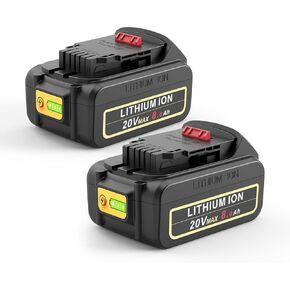 2 Packs 20V 6.0Ah Li-ion Batteries Replace for Dewalt 20V Battery, 20V 6.0Ah High Capacity Compatible with Dewalt 20V Battery DCB206 DCB201 DCB200, for Dewalt 20V DCF DCD DCG Power Tools