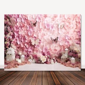 Purple Butterfly Photography Backdrop Floral Wonderland Bridal Shower Background Baby Shower Birthday Party Girls Kids Photobooth Props Newborn Favors