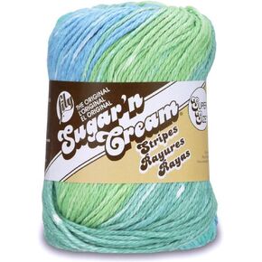 خيوط Lily Sugar 'N Cream Super Size Stripes ، 2.5 أونصة ، البلد ، كرة واحدة