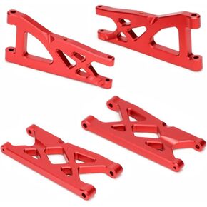 أجزاء ترقية أذرع التعليق الخلفي للألومنيوم لـ Arrma 1/10 Granite Senton Vorteks Big Rock 3S RC Car ، استبدال الأجزاء # AR330443 AR330516 (أحمر)