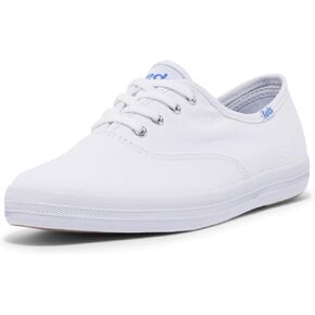 Keds womens Champion Canvas Sneaker, White, 8.5 US
