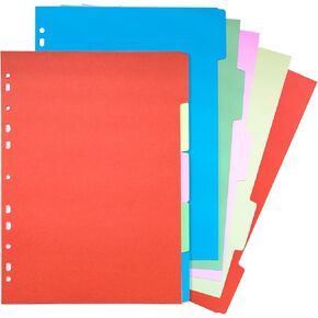 DY.2DEN A4 BINDER DISIDERS ، 5 ​​Disterers Tab ، حزمة من مجموعتين (إجمالي 10 مقسم