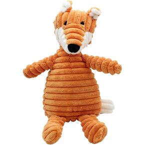 لعبة DANEDACTATION PLUSH DOG TOYS لعبة كلب محشوة لطيف مع ورق مترجع ، تمثل ألعاب المضغ أصواتًا مضحكة ومناسبة للجرو والكلاب المتوسطة الحجم (الثعلب)