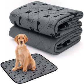 Super Absorbent Washable Pee Pad for Dogs, 2 Pack 21"x28" Pets Training Under Pads Reusable Puppy Pads Waterproof Mattress Pad Protector, Protection Against Urine Leakage Non-Slip Potty Training Pads