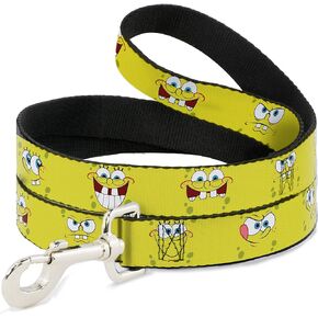 تعبيرات الكلب مقود Spongebob أصفر 6 أقدام طوله 1.0 بوصة