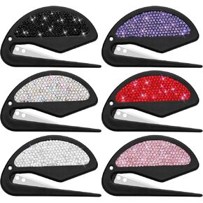 SOLEEBEE 3 Pack Letter Envelope Envelope Slitter ، Bling Crystal Envelope Envers ، Opener Mail ، فتاحة الحزمة ، قطع ورق التغليف (Purple)