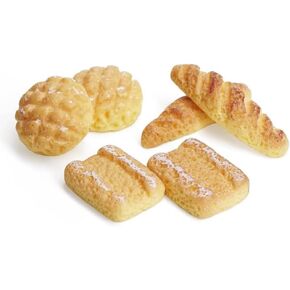 6pcs 1/12 ملحقات الديكور مصغرة لخبز الخبز ، ديكور المناظر الطبيعية الصغيرة DIY