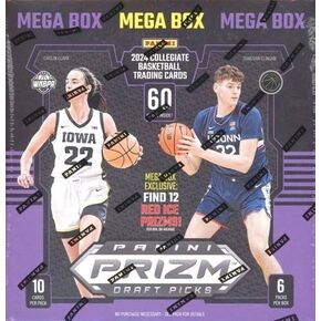 2024/25 Panini PRIZM Draft Picks Basketball EXCLUSIVE HUGE Factory Sealed MEGA Box With (12) RED ICE PRIZMS! Look for Caitlan Clark, Reed Sheppard, Stephone Castle, Angel Reese, Paige Bueckers & More!