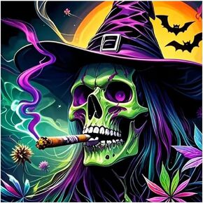 Hill Froeistung Skeleton Diamond Art Painting Kits للبالغين ، وأطقم نقاط الماس الهالوين للمبتدئين ، 5D DIY Round Full Drill Diamond Art Gem Craft for Home Decor Gift 12x12inch