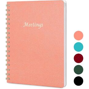 Meeting Notebook للعمل مع عناصر الإجراء ، Office Project Business Record Planner Agenda Organizer مع 160 صفحة ، 7x10 بوصة ، بحيرة الأزرق