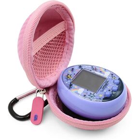 Casematix Pink Carry Case متوافق مع Tamagotchi على لعبة Pet Interactive Virtual ، تتضمن حالة مضغوطة فقط
