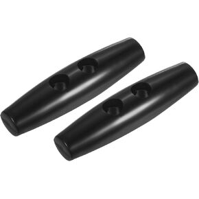 أزرار تبديل القرن البلاستيكي المعدني (0.17 ") 20pcs ، أزرار ثقب مزدوج بيضاوي الأزرار أزرار الخياطة لخياطة ملابس DIY ، الأسود