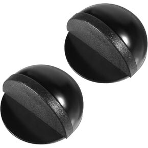 2 Pcs Self Adhesive Door Stoppers Stainless Steel Floor Door Stop No Drill Half Dome Floor Door Stop Wall Protector Floor Door Stopper for Living Room Bedroom Bathroom Office