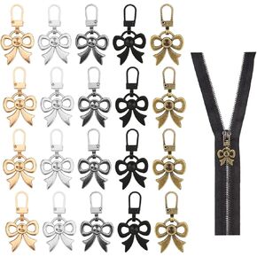 Bekecidi 20 PCS Zipper Pull Plug ، ship القابلة للفصل يسحب السوستة المعدنية القابض للإصلاح السحرة السحرة السوطة السوستة السحرة السحب مجموعة التمرير للطبقة ، سترة ، حقائب اليد ، حقيبة الظهر (القوس)