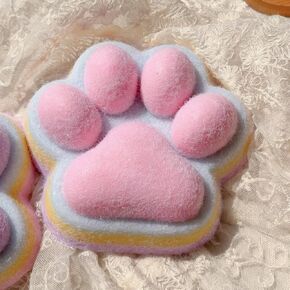 ألعاب Paw Paw Big Cat Big Big ، ألعاب قوس قوس قزح واقعية ، ألعاب اسفنجي ، سحق ناعم للتخفيف من الإجهاد وموشيب حقيبة Goodie ، لعبة الضغط المملوءة مناسبة للبالغين (الأرجواني)