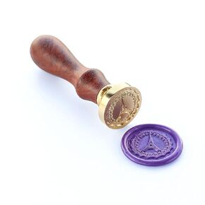 ختم الختم الشمع ، Vooseyhome Paris Eiffel Tower Seal Seal مع مقبض Rosewood ، تزيين على دعوات Envelope Mail Sealers Packings Letters لعيد ميلاد حفل زفاف الحفلات
