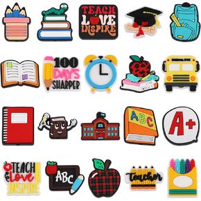 20 PCS Cartoon Silicone Beads Cute Bocal Beads حبات السيليكون منقوشة للسيليكون للأقلام لعلاج مجوهرات سوار DIY الحرف اليدوية （موضوع المركبة الهندسية）