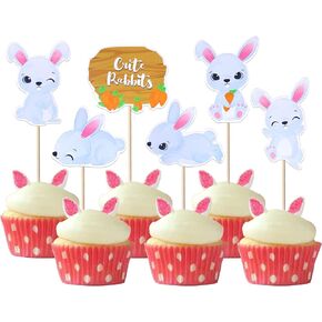 36 حزمة عيد الفصح كب كيك أعلى الأقطار ذات الوجهين اللطيف أرنب جزر عيد الفصح أرنب كب كيك لالتقاط عيد الفصح عيد الفصح ربيع عيد ميلاد موضوع كب كيك لوازم الحفلة in Kuwait