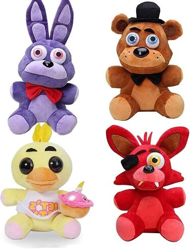 8 inch Five Nigh-Plush Nightmare Bonnie,Foxy, Freddy Fazbear Plush FNAF Plushies Set for Game Fans,Kids, Girls, Boys in Saudi Arabia