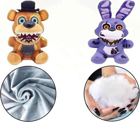 8 inch Five Nigh-Plush Nightmare Bonnie,Foxy, Freddy Fazbear Plush FNAF Plushies Set for Game Fans,Kids, Girls, Boys in Saudi Arabia
