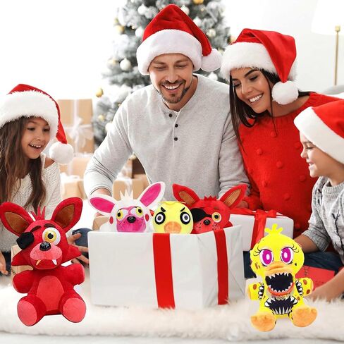 8 inch Five Nigh-Plush Nightmare Bonnie,Foxy, Freddy Fazbear Plush FNAF Plushies Set for Game Fans,Kids, Girls, Boys in Saudi Arabia