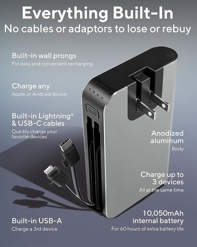 MyRarge Portable Charger مع Wall Plug-10050mAh Charging Fast-Power Bank for iPhone و Samsung و Android وأكثر in Saudi Arabia