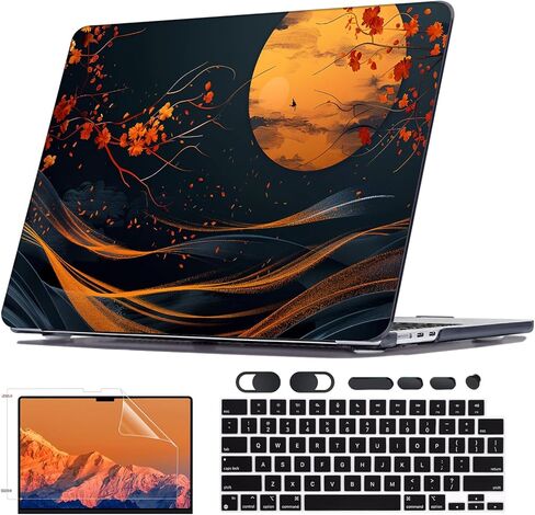 for MacBook Air 13.6 inch Case M4 2025 2024 2023 2022 Release A3113 A2681 A3240 Cover, Anti-Scratch Printed Pattern Plastic Hard Shell Case for Mac M3 M2 Air 13-inch, Autumn Mountains in Kuwait