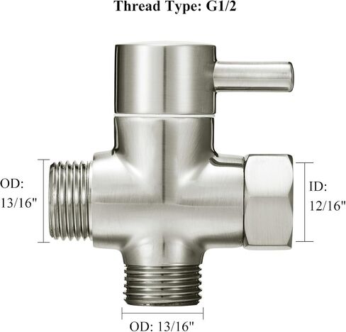 Solid Brass 3-way G1/2 Shower Diverter in Saudi Arabia